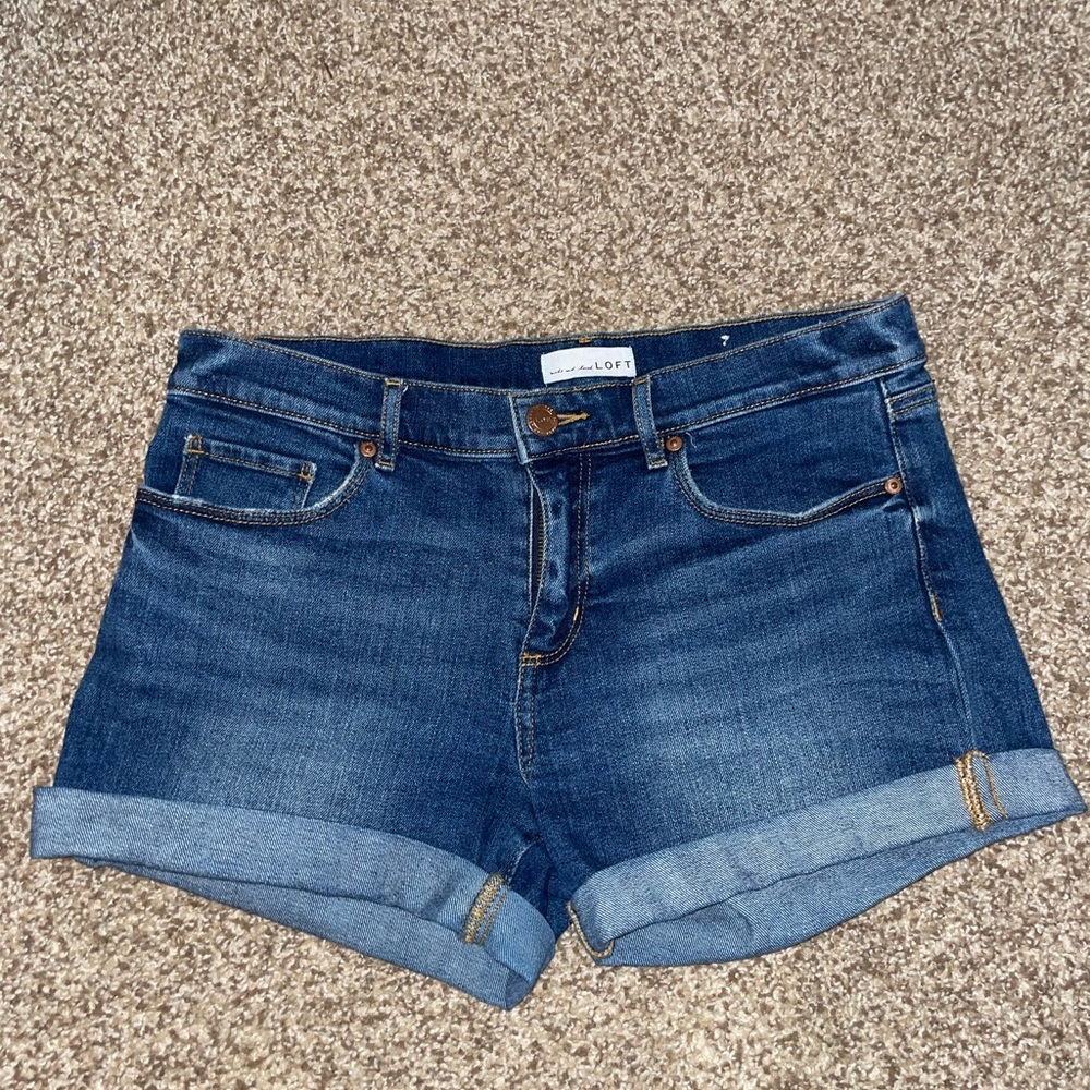 LOFT Dark Blue Jean Shorts